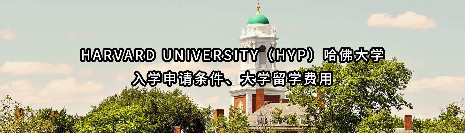 Harvard University（HYP）哈佛大学入学申请条件、大学留学费用